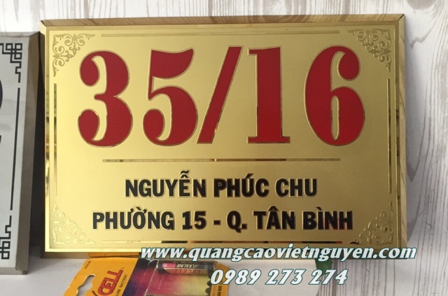 bảng số nhà Việt Nguyên