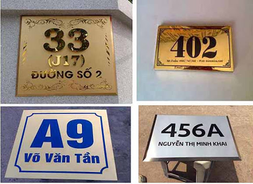 bảng số nhà Việt Nguyên