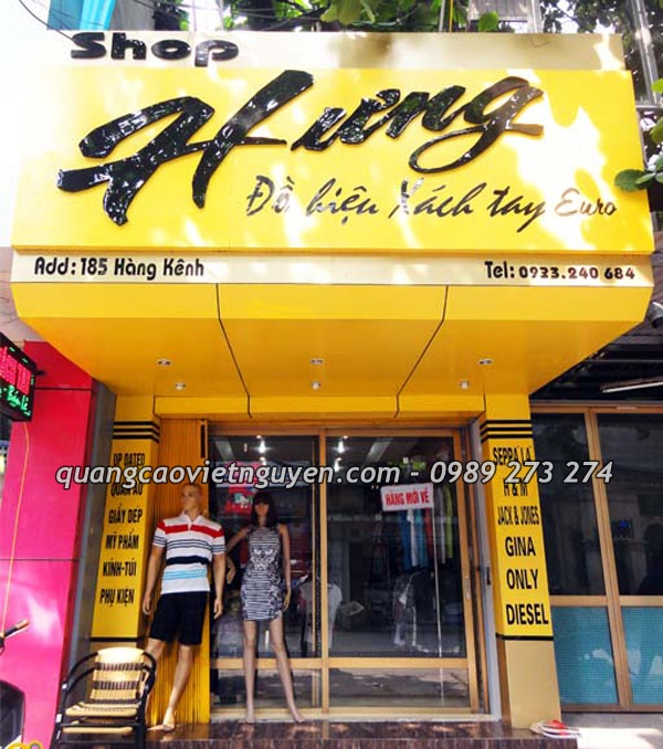 mẫu bảng hiệu shop quần áo đẹp