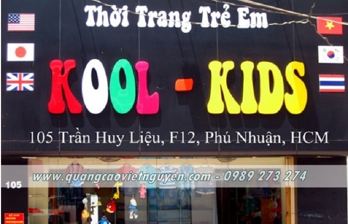 mẫu bảng hiệu shop trẻ em