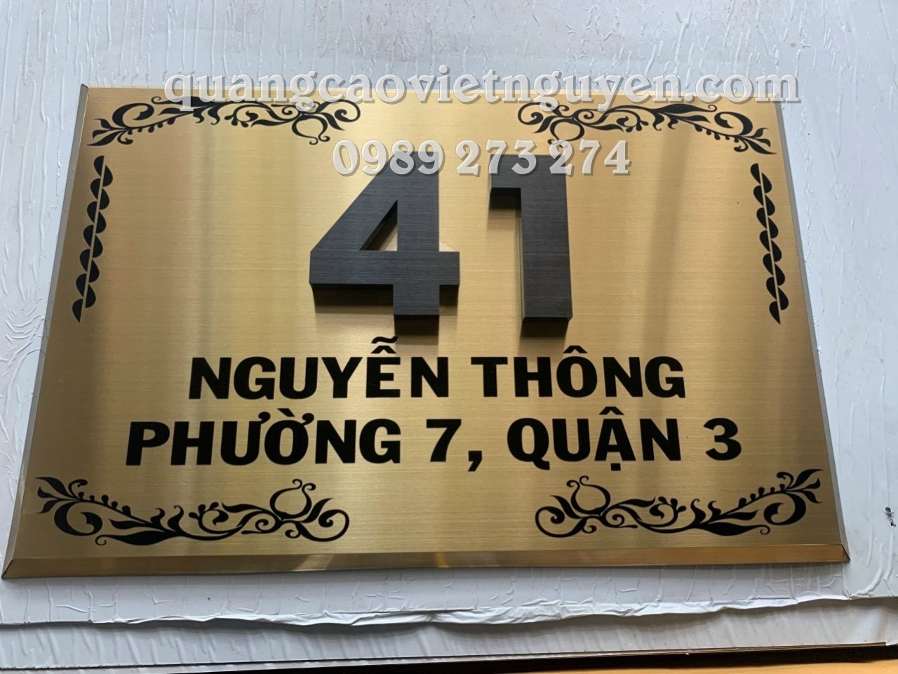 bảng số nhà inox