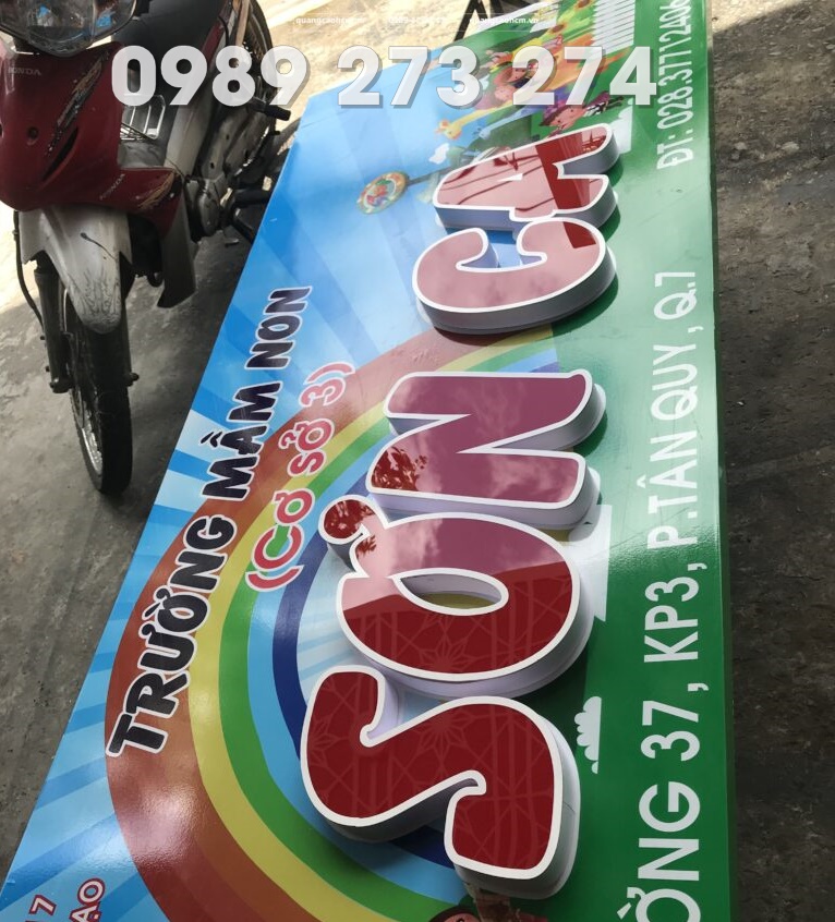 bảng hiệu trường mầm non