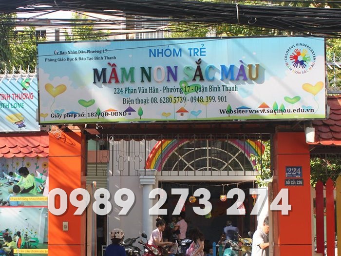 bảng hiệu trường mầm non