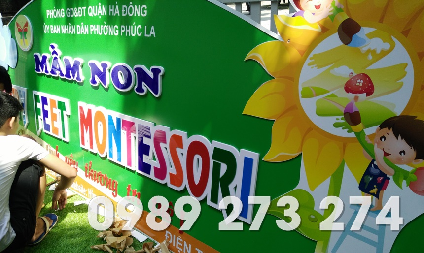 bảng hiệu trường mầm non
